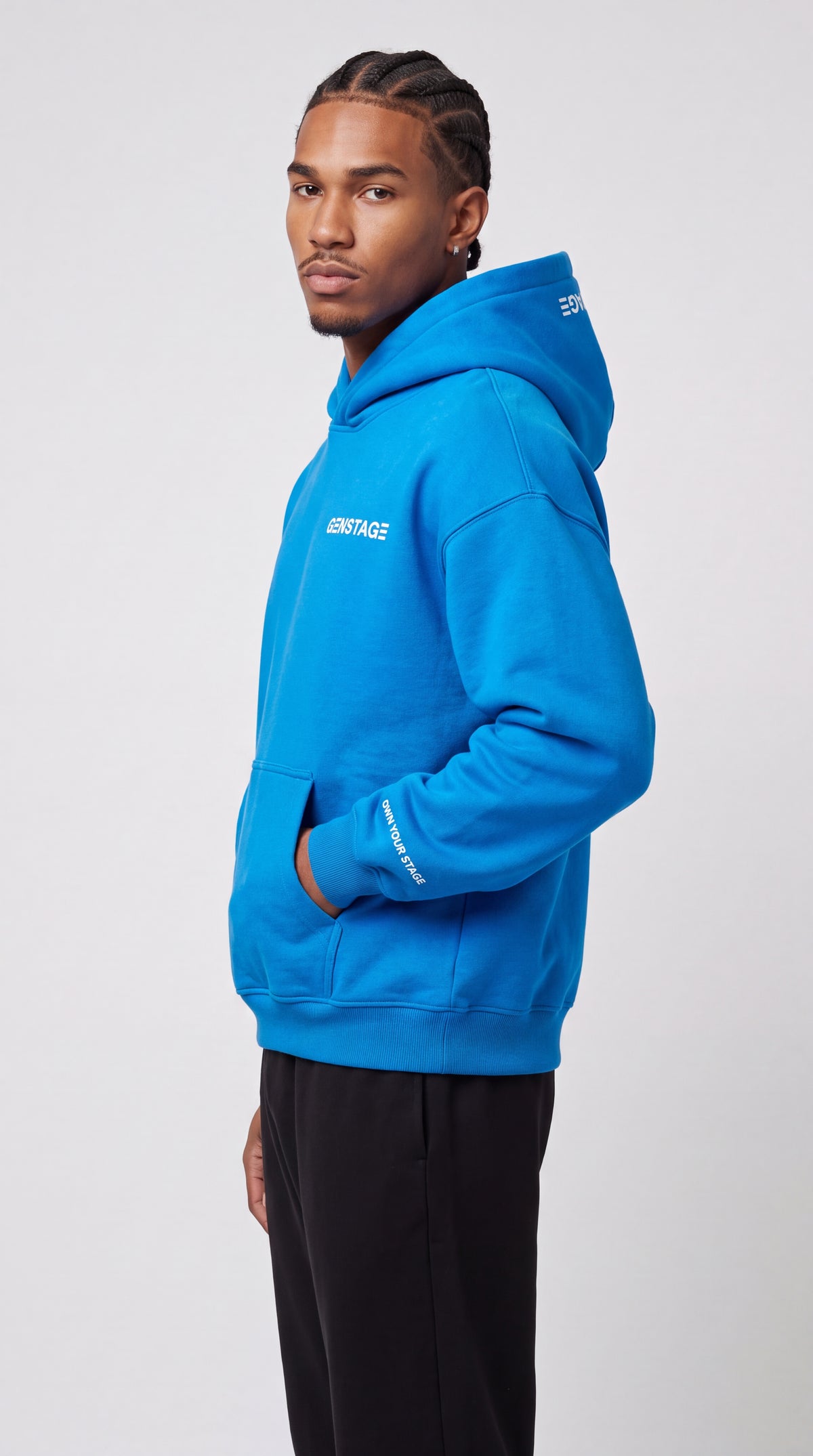 Men Core Street Electric Blue Hoodie