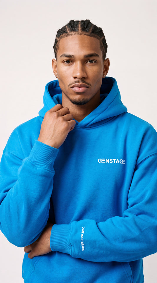 Men Core Street Electric Blue Hoodie